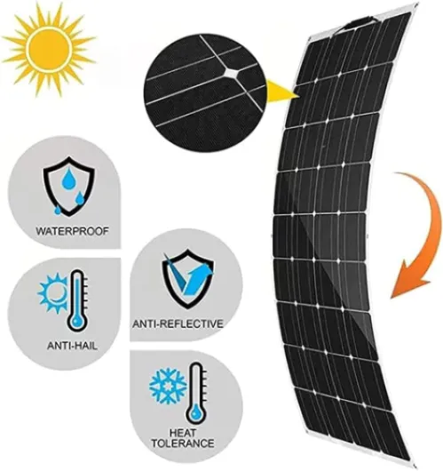 Flexible Solar Panel Kit,600W 18V Monocrystalline Solar Kit Off Grid Kit 2 * 300W Solar Power Kit with 40A Controller,for RV Battery Boat Caravan