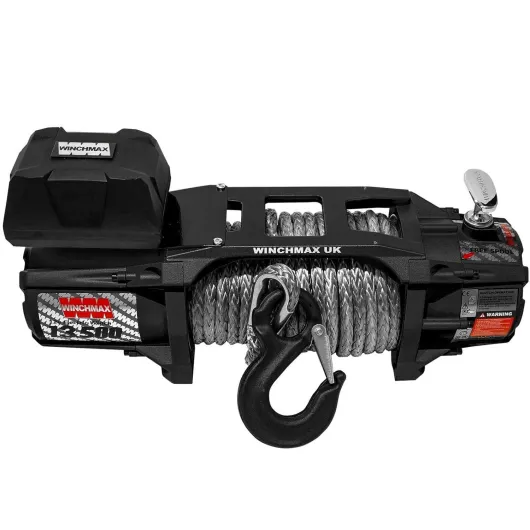 13,500lb (6,123kg) SL Series Military Grade 12v Electric Winch - 28m x 11mm Dyneema Synthetic Rope - Competition Hook.