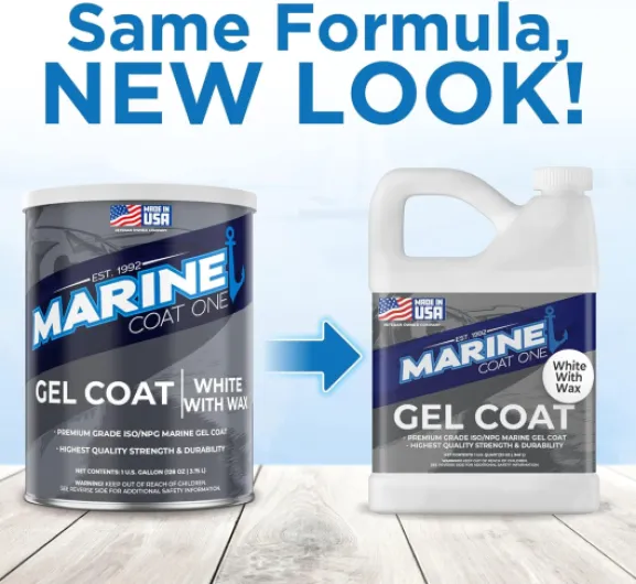 Iso/Npg Gel Coat White with Wax with MEKP Catalyst for Hardening, Gel Coat Repair Kit for Boats, Fiberglass Quart, with Color Pigments