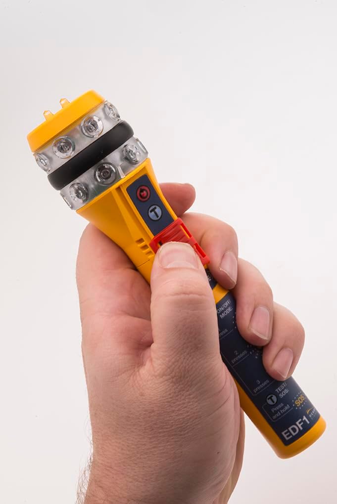 RescueME EDF1 Emergency Distress Flare, 7-Year Battery Life, 6+ Hours of Operation, Waterproof, Compact, Marine Safety, Boating Emergency Signal, 5-Year Warranty, Reliable Alert
