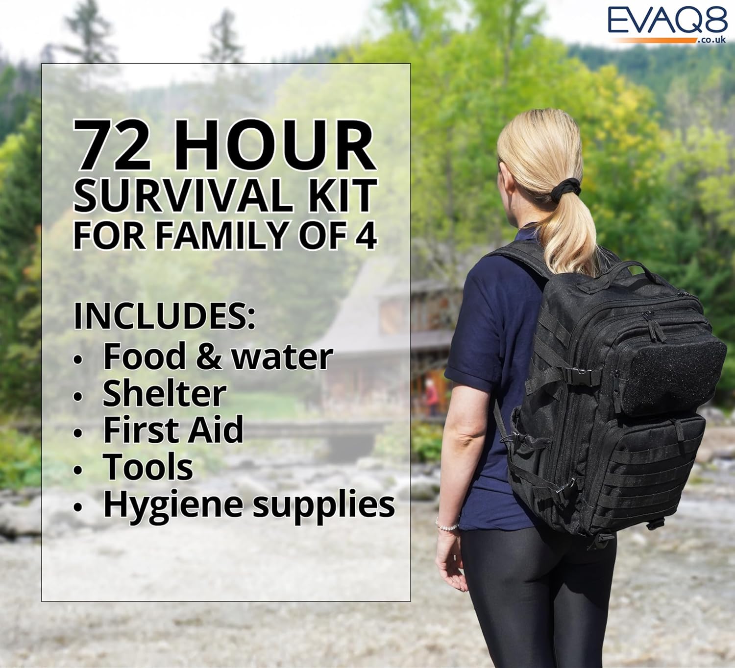 Emergency Survival Kit 4-Person 72-Hour Disaster Grab Bag