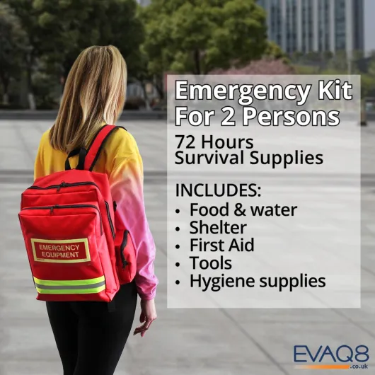 GoBag Emergency Kit For 2 Persons - 72 Hours Survival Supplies