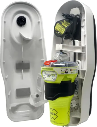GLOBALFIX V6 GPS EPIRB SOS, Global Coverage, Return Link Service & Mobile App - CAT 1 Auto Release Bracket (2853) - Global Satellite Emergency Signaling for Search & Rescue,10 Year Battery Life