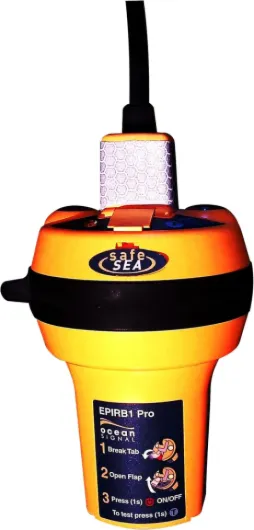 RescueME EPIRB1 Pro – 406 MHz GPS EPIRB Emergency Distress Beacon - Cat 1 Float-Free Auto Release Bracket - 48+ Hour Operation - 10 Year Battery - 121.5 MHz Homing - No Subscription - UK