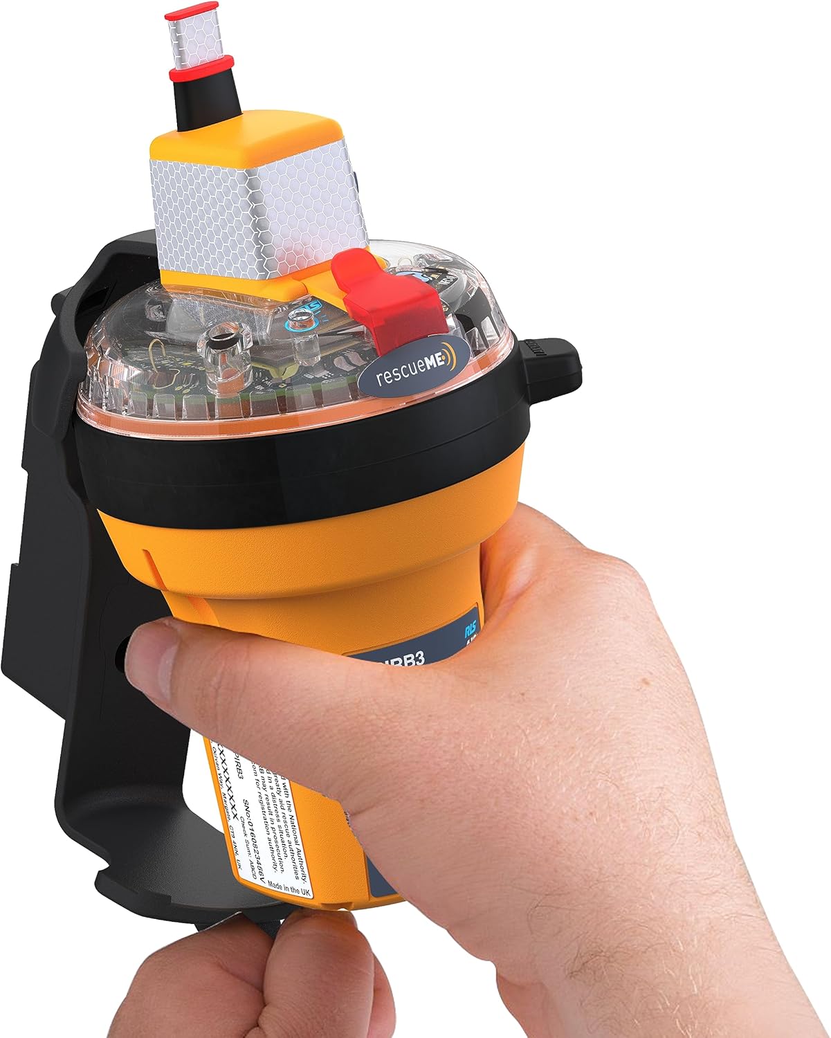 RescueME EPIRB3 Distress Beacon - Marine EPIRB with RLS, AIS, Visible Light & IR Strobe, Rugged Waterproof Design, 406MHz & 121.5MHz Signals, MEOSAR Compatible, NFC Monitoring