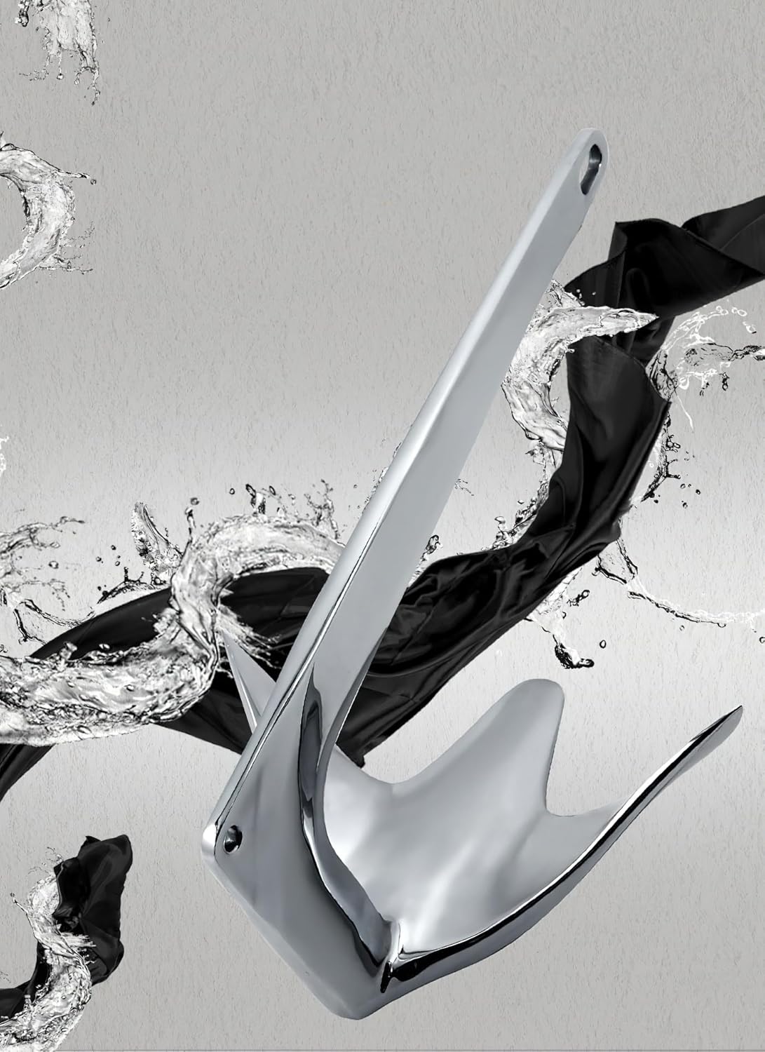 Boat Anchor, 5KG Bruce Style Claw Anchor, Heavy Duty 316 Stainless Steel, for Yachts, Speedboats