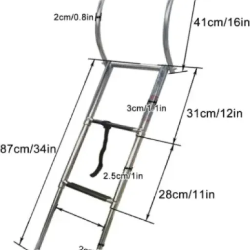 Stainless Steel Telescoping Boat Boarding Ladder Review: a simple folding ladder that does the job for small ribs and inflatables