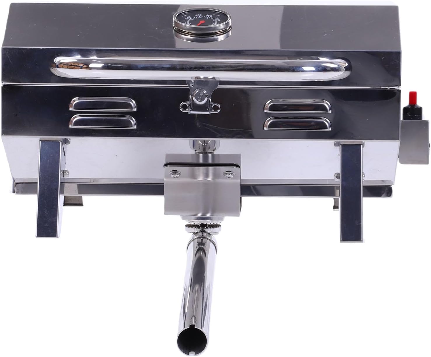 Generic Stainless Steel Boat Grill with 360° Rotating Base for Marine Enthusiasts 200 Square Inch Cooking Area Portable Pontoon Boat BBQ Grill