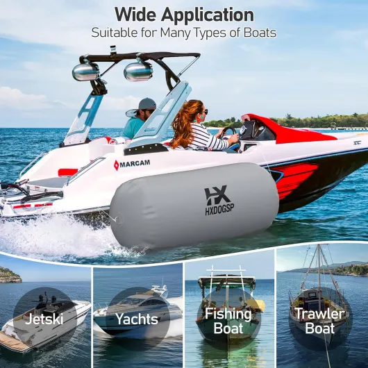 Inflatable Boat Fender for Docking: Heavy Duty Boat Bumpers for Dock - Large Boat Fenders for Fishing Boats/Jet Skis/Yacht/Pontoon Boat 18"x60"