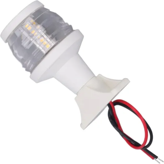 Navigation Anchor Light, White 4000-4500K 4 Inch 360 Degree All Around IP65 Waterproof LED Boat Navigation Light 33pcs Lamp Chips DC10 24V for Pontoon