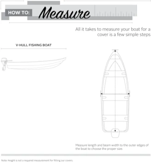 StormPro Heavy-Duty Boat Cover With Support Pole For Utility/Fishing Boats 12'-14'L x 68"W (beam)