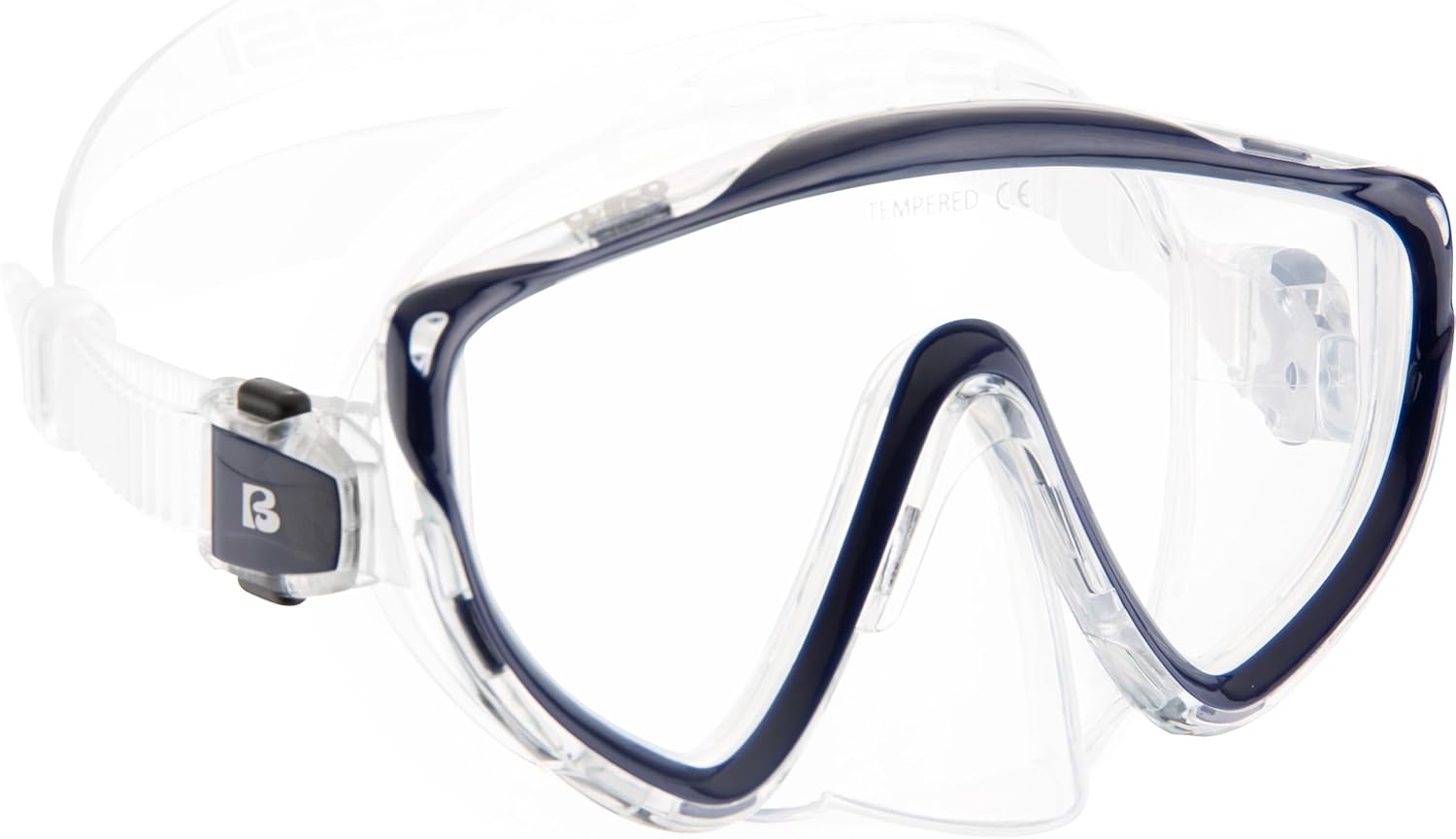 CRESSI Tino Adventure Set - Snorkel Set Tonga Fins, Tino Mask and Scilla Snorkel for Snorkelling and Diving, Adults Transparent/Blue Navy S/M