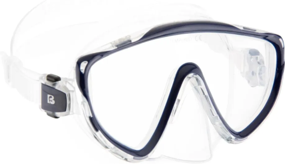 CRESSI Tino Adventure Set - Snorkel Set Tonga Fins, Tino Mask and Scilla Snorkel for Snorkelling and Diving, Adults Transparent/Blue Navy S/M