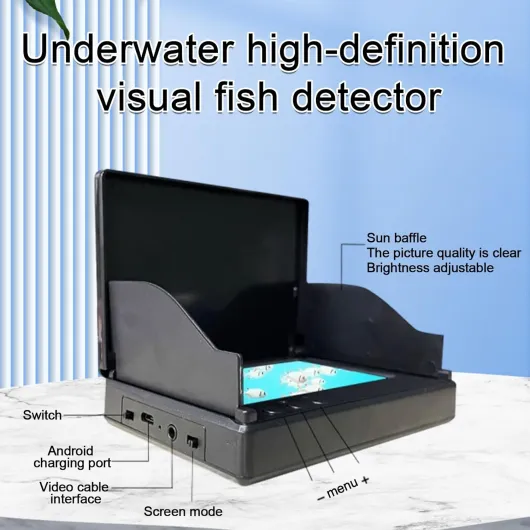 Underwater Fishing Camera, 5000mAh Battery Fish Finder Camera with 4.3in Screen, 1080P HD Visible Fish Finder with 6 LED IR Infrared Lights and 30M Cable for Ice, River and Boat Fishing