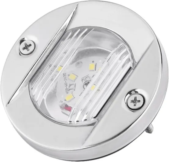12V Marine Boat Light LED Navigation Lights, Waterproof Anchor Stern Lights Yacht Transom Light, White Stainless Steel Sailing Signal Lights for Boats LED Boat/Yacht Spare Parts