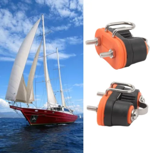 Boat Cam Cleat 2PCS Cam Cleat Stainless Steel Nylon Ball Bearing Marine Boat Fast Entry Rope Cam Cleat Wire Fairlead Sailing Sailboat Equipment