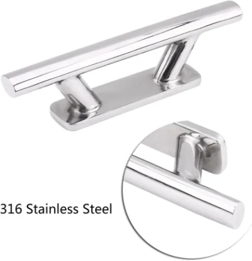 Boat Cleat, 8inch Stainless Steel Heavy Duty Boat Mooring Dock Deck Rope Cleat for Marine Yacht Boat/Yacht Spare Parts