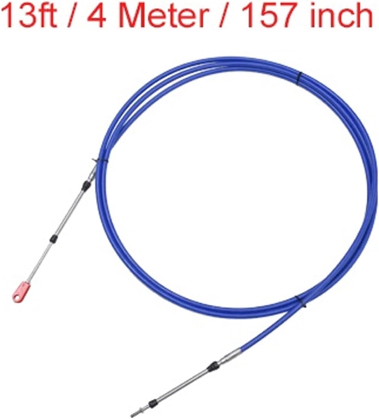 Brake and clutch oil lines 10ft 118 Inch and 13ft 157 Inch Marine Type 3300/33C Throttle Shift Remotes Control Box Cable with Clevis(1 Pcs-Blue 4m)