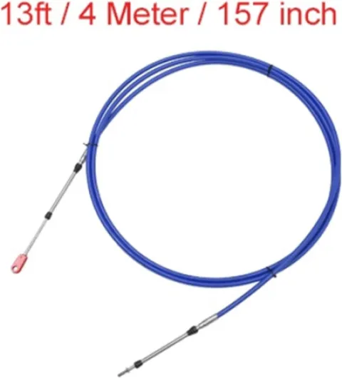 Brake and clutch oil lines 10ft 118 Inch and 13ft 157 Inch Marine Type 3300/33C Throttle Shift Remotes Control Box Cable with Clevis(1 Pcs-Blue 4m)