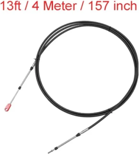 Brake and clutch oil lines Black 118 157 197 276 Inch Marine Type 3300/33C Throttle Shift Remotes Control Box Cable with Clevis(1 Pcs-Black 157Inch)