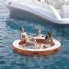 WEJIUAFB 10x10FT Inflatable Floating Dock Review: big floating patio with a few catches