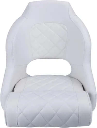 Premium Captains Bucket Seat Boat Seat Premium Sports Flip Up Boat Seat with Boat Seat Cover 576-White