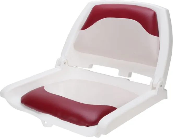 Folding Boat Seat Memory Foam PU Leather Backrest Space Saving Yacht Pontoon Fishing Marine Captain