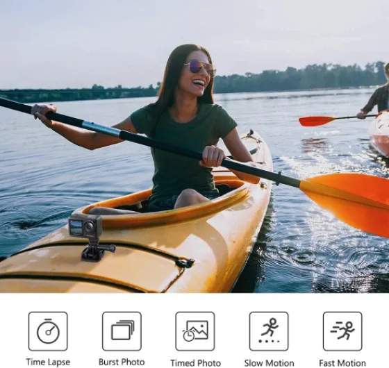 Brave 7 LE Action Camera, IPX7 Waterproof Navitve 4K 20MP WiFi Sports Camera with Touch Screen, EIS 2.0 Remote Control Underwater 40M Cam with 2X 1350mAh Batteries