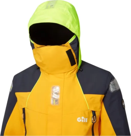 Mens OS2 Offshore Sailing Jacket - Waterproof, Windproof & Breathable XL Gold Fusion/Navy