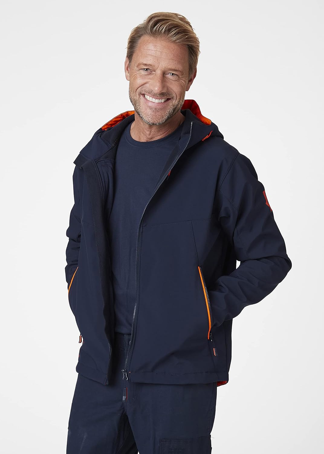 Helly Hansen Men's Chelsea Evolution Hooded Softshell Jacket Down vest (pack of 1) L 590 Navy