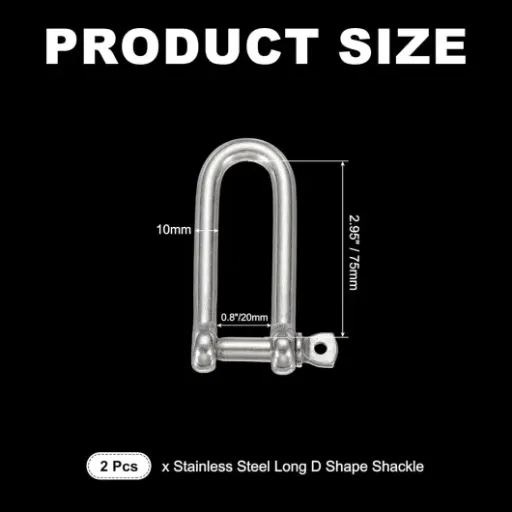 sourcing map Stainless Steel Bow Shackle Review: chunky D-shackles that just get the job done