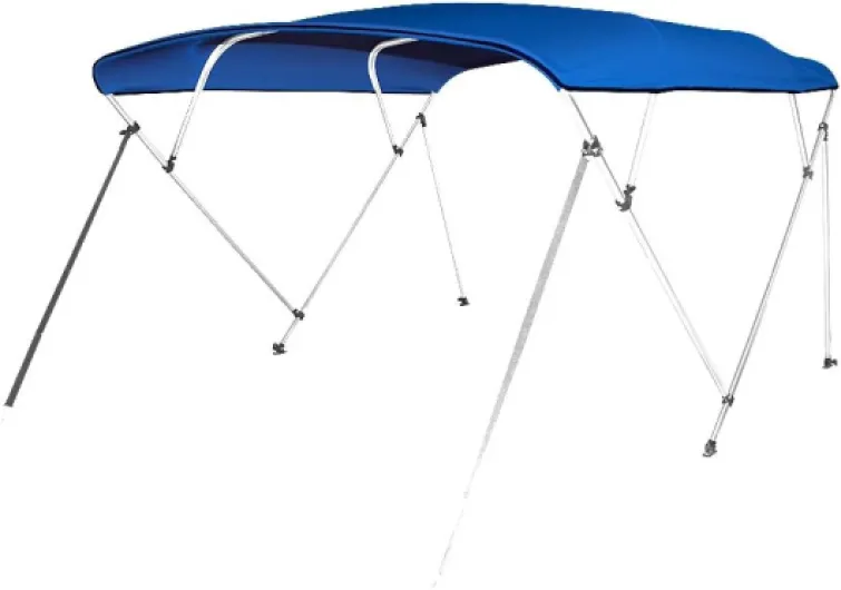 Premium Fabric Boat Bimini Top Canopy, 4 Bow, Multiple Colour & Size Option 230-250cm Light Grey