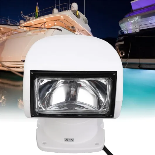 12V 100W 2500lm Waterproof Marine Searchlight,Durable Xenon Yacht Remote Search light,Multi-Functional Truck Spotlight,Remote Control Reflector Design,for Yacht/Marine Police/Fishing Boats